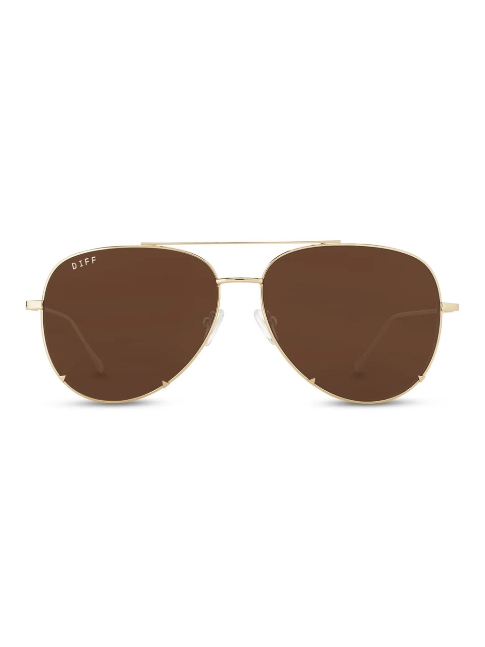 Diff Eyewear 63mm oversized Scarlett Aviator Sunglasses gold brown